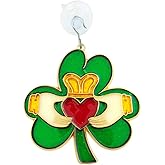 St Patricks Day Claddagh Suncatcher Irish Shamrock Window Ornament Sun Catcher Decoration