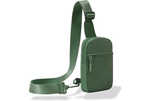 FORZAROCKET Plus Size – Small Sling Bag - Extra Long Strap 70" - Fanny Pack – Crossbody Bag w/Extended Strap - Stylish Chest Bag (Green)