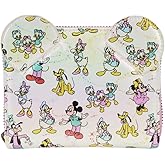 Loungefly Disney 100 Mickey and Friends Classic All Over Print Iridescent Zip Around Wallet