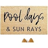 Door Mat Indoor Front Pool Days & Sun Rays Doormat Family Welcome Mat Gift for Friend Family Home Room Decor Decoration Gifts