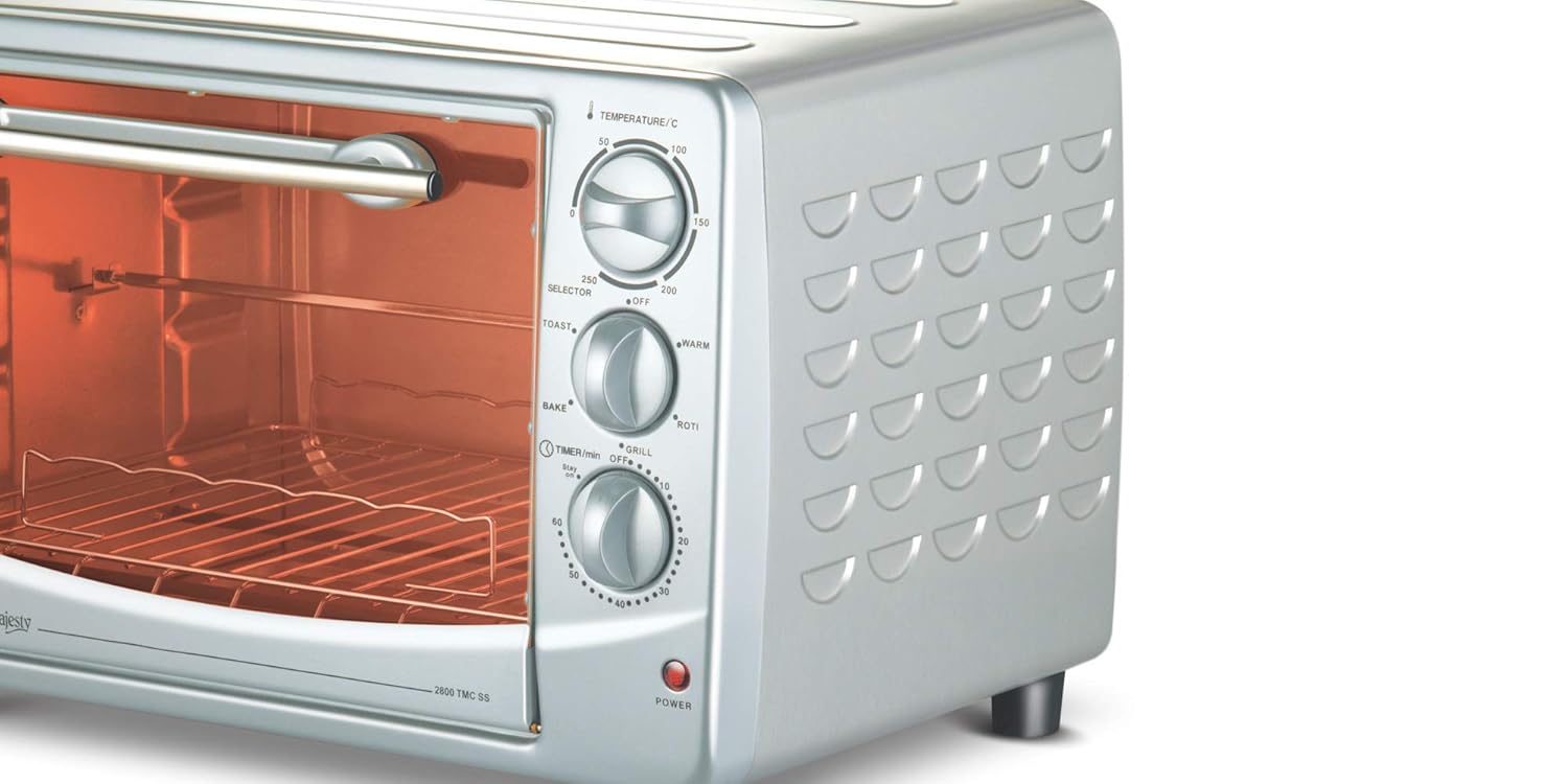Buy Bajaj Majesty 2800 TMCSS 28-Litre Oven Toaster Grill (Silver) Online at  Low Prices in India - Amazon.in