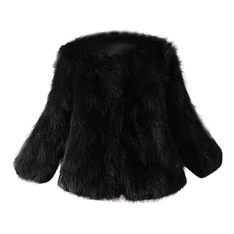?Wintermantel damen Mosstars Mantel Damen Pelz Jacke Strauß Feder Weicher Pelz Mantel Jacken flaumiger Winter Xmax Freizeit M