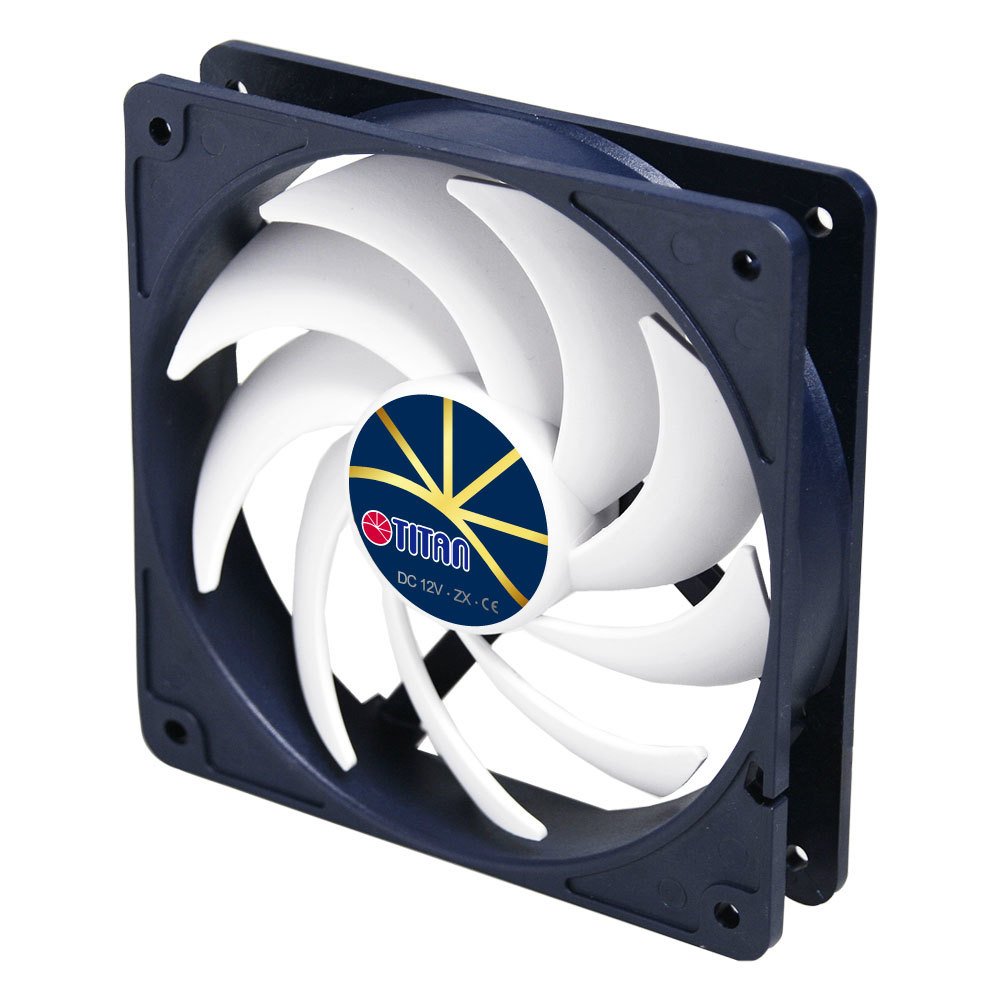 TITAN TFD-14025H12ZP/KE(RB) Fan 140 x 140 x 25 mm Extreme Silent Fan with PWM Black