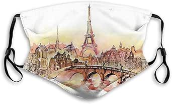 Mascarillas faciales lavables Reino Unido, Torre Eiffel, diseño con
