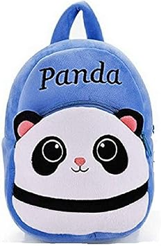Blue Tree School Plush Soft Panda Cartoon Bag for Kids/Girls/Boys (Blue, 3 to 5 Year)