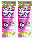 Goodsense Childrens Allergy Liquid Medicine, 4oz 2-pack (8 Fl Oz), Compare to Childrens Benadryl Allergy Liquid