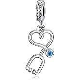 LONAGO Stethoscope Charm Nurse Stethoscope Bead Charm Gift for Women