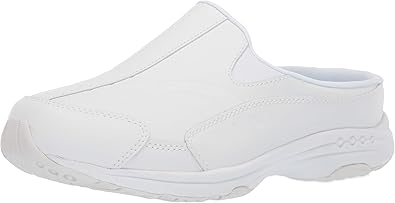 women's white leather mules