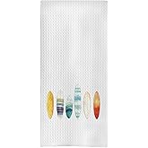 uinwk Surfboard Hand Towels for Bathroom 16x24 - Summer Beach Kitchen Towels, Coastal Decor, Surfer Gifts, White