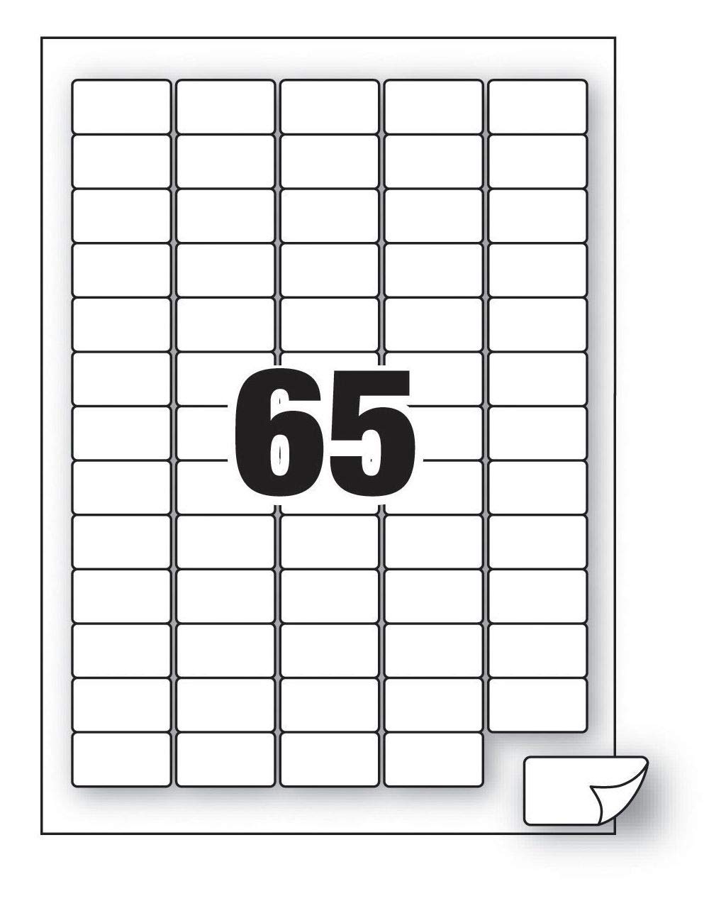 indigo® Multipurpose White A4 Labels - 100 Sheets per Box - Inkjet, Laser, and Copier (65 Label Per Sheet (38.1 x 21.2mm))