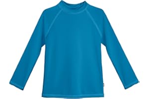 CITY THREADS Made in USA Girls' SPF50 Rash Guard Sun Swimming Tee Pool Beach Tshirt Top