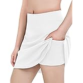 Haloumoning Girls Athletic Skorts Kids Tennis Skirt with Shorts Golf Running Workout Skort with Pockets 5-14 Years