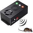Angveirt Ultrasonic Rodent Repellent Battery Operated Mouse Repellent for Car Engines Pest Repeller Rat Mice Deterrent with Strobe Lights Under Hood Animal Repeller 1Pack