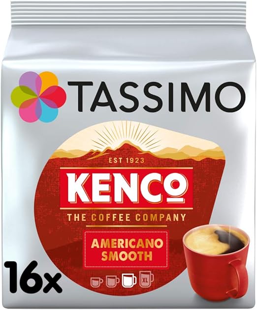 Tassimo Kenco Americano Smooth Coffee Pods (Pack of 5, Total 80 pods