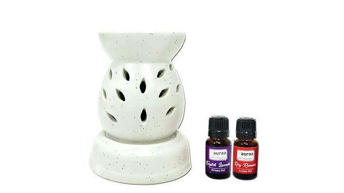 Asian Aura Electric Diffuser Round Shape (Fragrance: Rosy Romance, English Lavender)