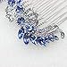 Faship Blue Crystal Hair Comb