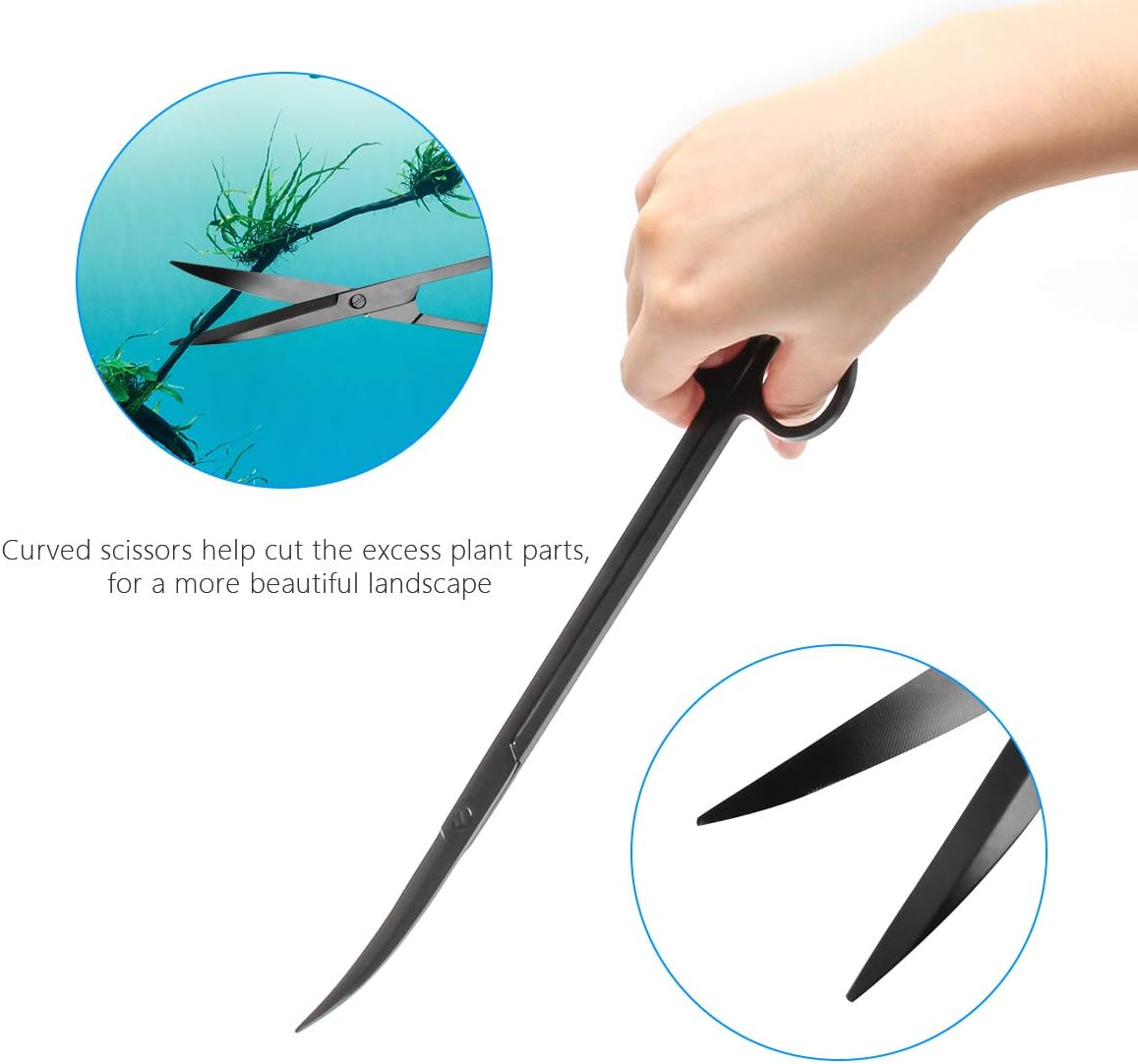 Liveek Aquarium Aquascape Tools Kits, 4 in 1 Anti-Rust ...
