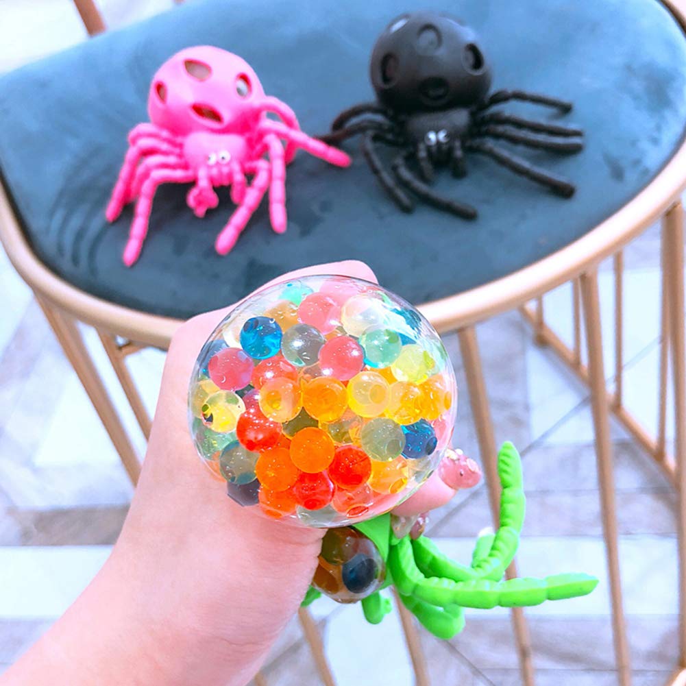 Squishy Mesh Stress Balls, Anti Stress Ball Squishy Light up Ball 8PCS Prime Toys Slime Stress Ball for Kids