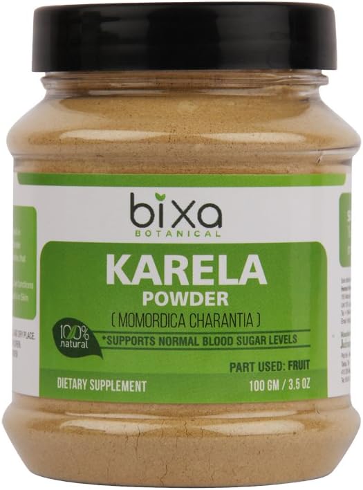Bitter Melon Powder(Momordica Charantia/Karela Fruit Powder) | Ayurvedic herb for Blood Sugar Control & Improves Liver Function | Herbal Supplement for Skin and Stomach (100g / 3.5Oz)