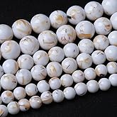 90pcs 4mm White Gold Rich Turquoise Beads Natural Gemstone Beads Crystal Energy Gemstone Beads Jewelry Making 15"