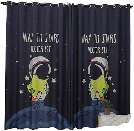 llkjd Cortina de la habitación de los niños de Dibujos Animados