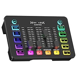 Glomtheia Gaming Sound Board Audio Interface Voice
