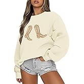 Wedsadl Western Cowgirl Boots Graphic Sweatshirts For Women Country Vintage Hoodies Long Sleeve Cowboy Rodeo Shirts Pullover