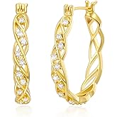 14K Gold Hoop Earrings 14K Gold Earrings for Women Hypoallergenic Large 25mm Huggie Hoop Earrings Trendy Elegant Gold Earring Jewelry Gift