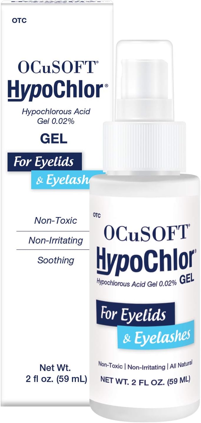 OCuSOFT Hypochlor Gel Formulation Hypochlorous Acid 0.02% 59 Milliters, for Irritated Eyelids Associated with Blepharitis, Dry Eyes, Meibomian Gland Dysfunction and Styes