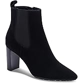 Aqua College Womens Katlyn Cow Suede Zipper Chelsea Boots Black 10 Medium (B,M)