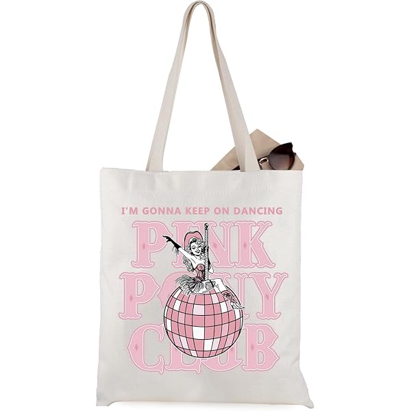 Make-up-Tasche 'Pink Pony Club' – 23,5x17 Cm, Segeltuch, Für Kosmetik, Schmuck, Reise, Lustiges Fan-Geschenk Für Musikliebhaber
