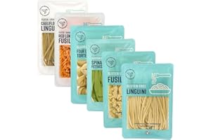 Gluten-Free Pasta Variety Pack | Cooks in 3 Min or Less | Taste Republic | Frozen, 9oz each (Pack of 6)
