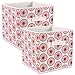 DII CAMZ35078 Fabric Storage Bins for Nursery, Offices, & Home Organization, Containers are Made to Fit Standard Cube Organizers - Set of 2, Small - 11 x 11 x 11, Starburst Tango Red