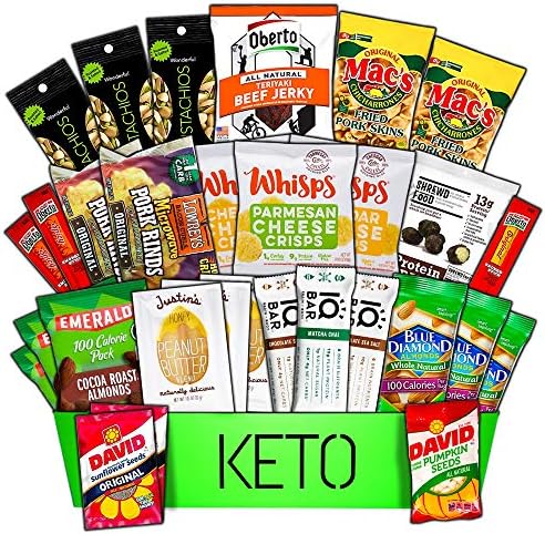 Keto Foods Box | 30 Count (Amazon Exclusive) Low Carb Keto Snacks | Keto Box | Low Carb Snacks | Keto Variety | Keto Foods | Keto Sampler | Ketogenic | Low Net Carbs | Keto Diet Food | Carbless Snacks