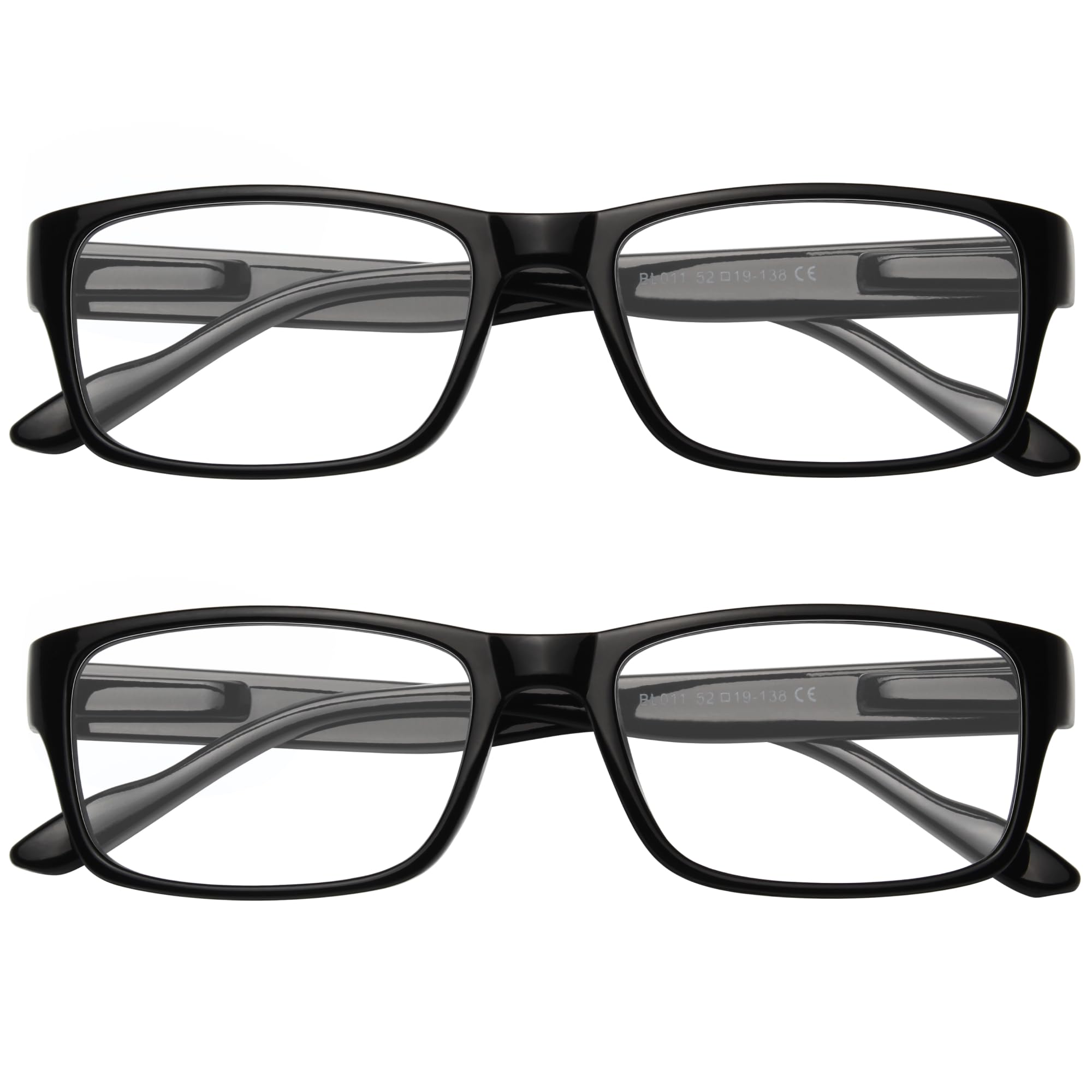Photo 1 of Gaoye 2-Pack of Reading Glasses +2.25 - Blue-Light Filter, UV Protection - Readers with Rectangle Frames