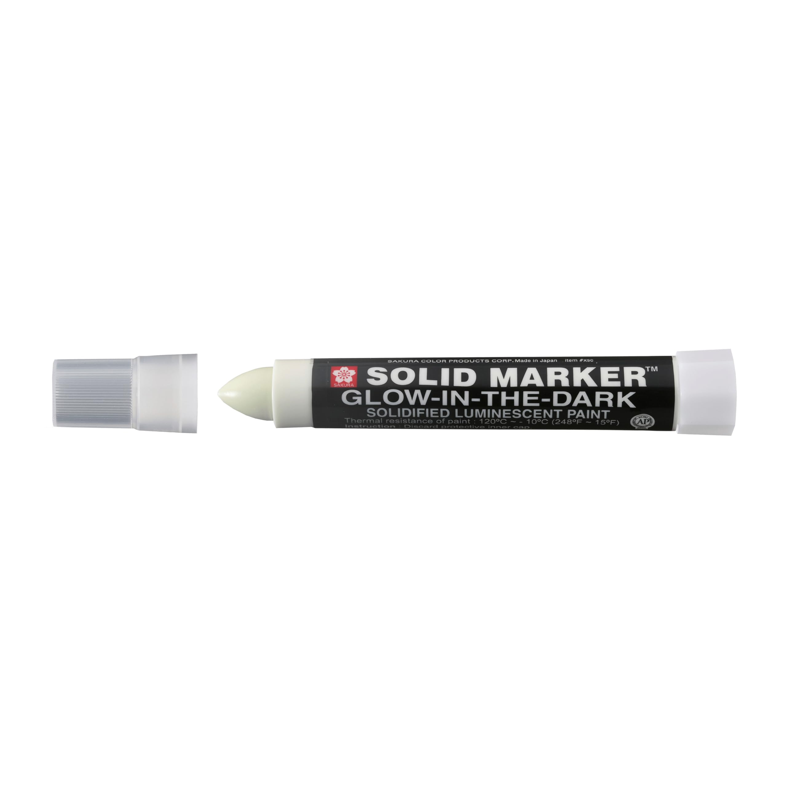 SAKURA Solid Marker Original - Glow in the Dark Marker - Photoluminescent Safety-Grade Pigment - Marks Through Dust & Rust - Suitable for Various Surfaces - Permanent & Odorless