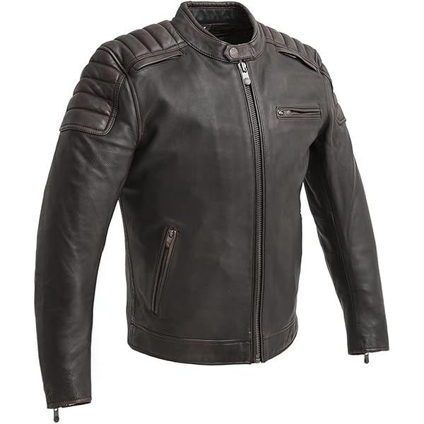 Amazon.com: INTAN Motorcycle Leather Jacket With High