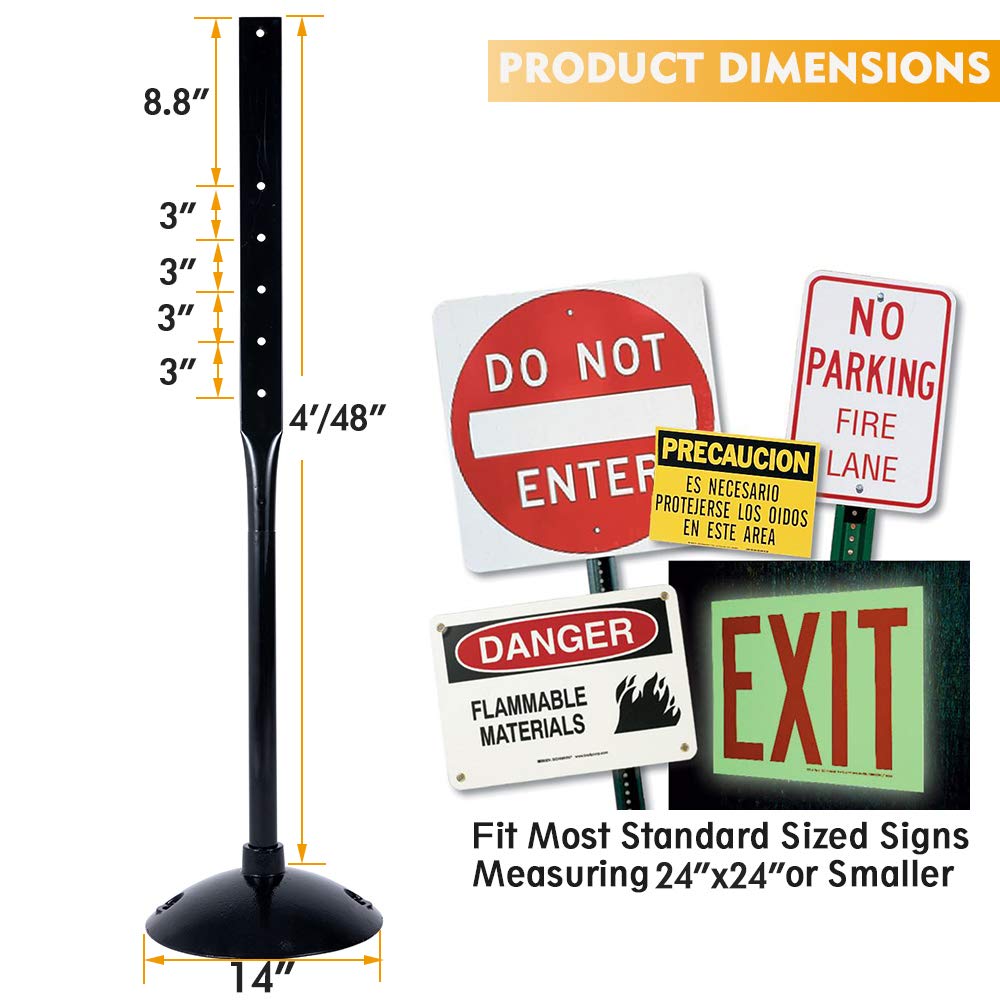 Mua Kdgarden Heavy Duty Cast Iron Sign Post and Base Kit - 14" DIA ...