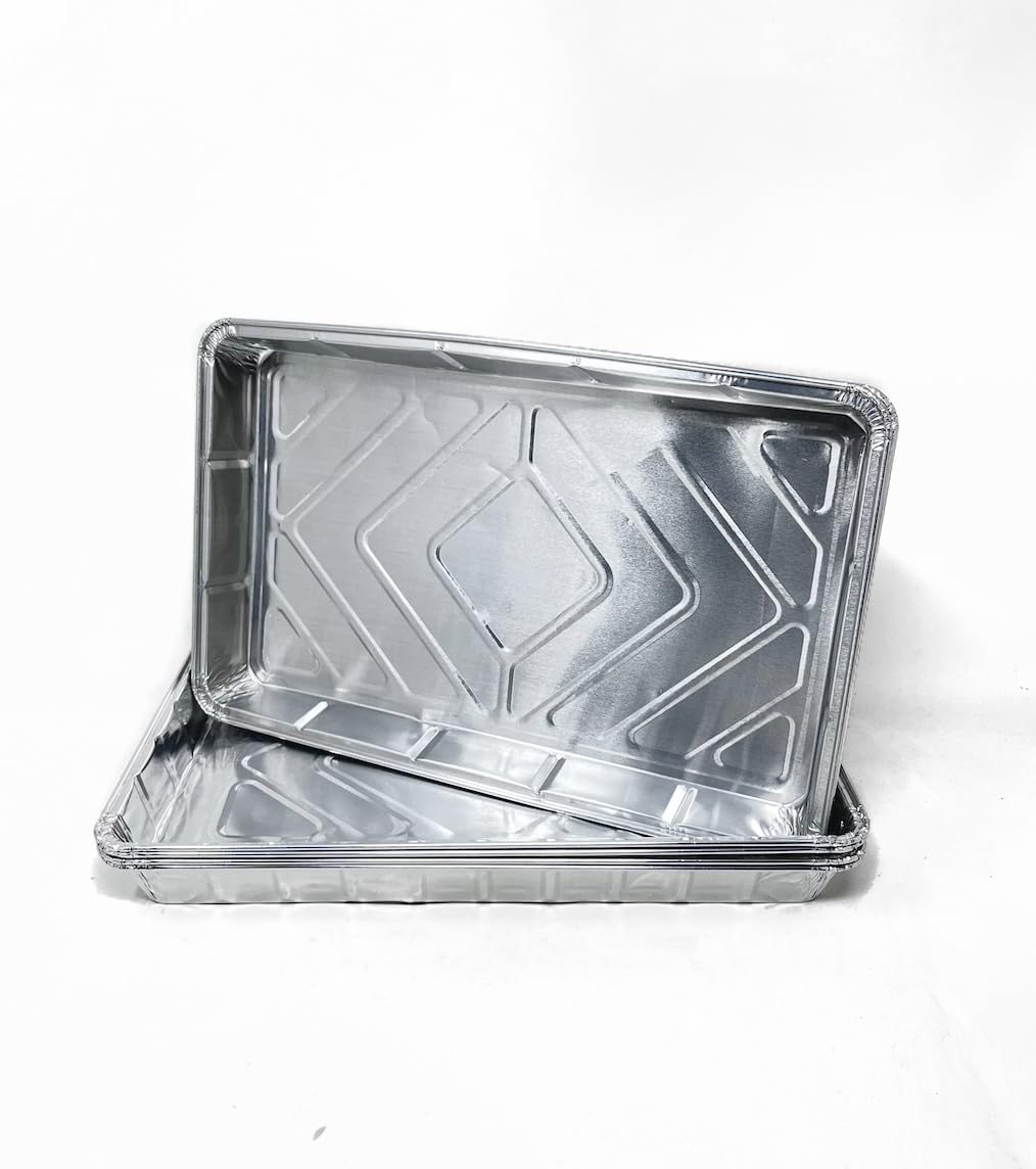 250 Large Foil Tray Bake containers Aluminium Recyclable 12 x 8 Includes 2 Free 21" Disposable Piping Bags!