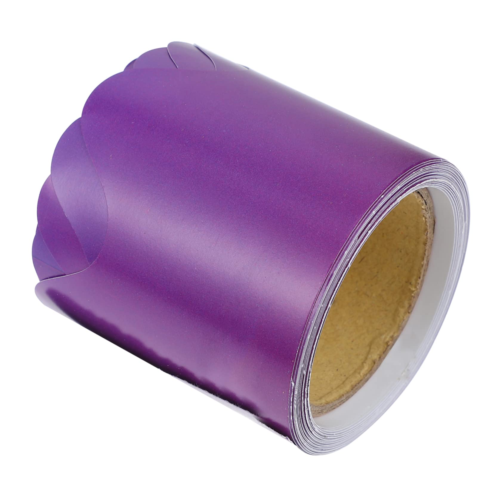 5M Purple Chalkboard Border Trim Roll - Colorful Decorative Paper for Classroom Playroom and Bulletin Boards