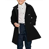 Meikulo Boys Double Breasted Pea Coat Kids Winter Notched Collar Overcoat 5-14 Years