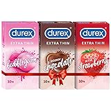 Durex Extra Thin Flavoured Condoms, 10s, Pack of 3