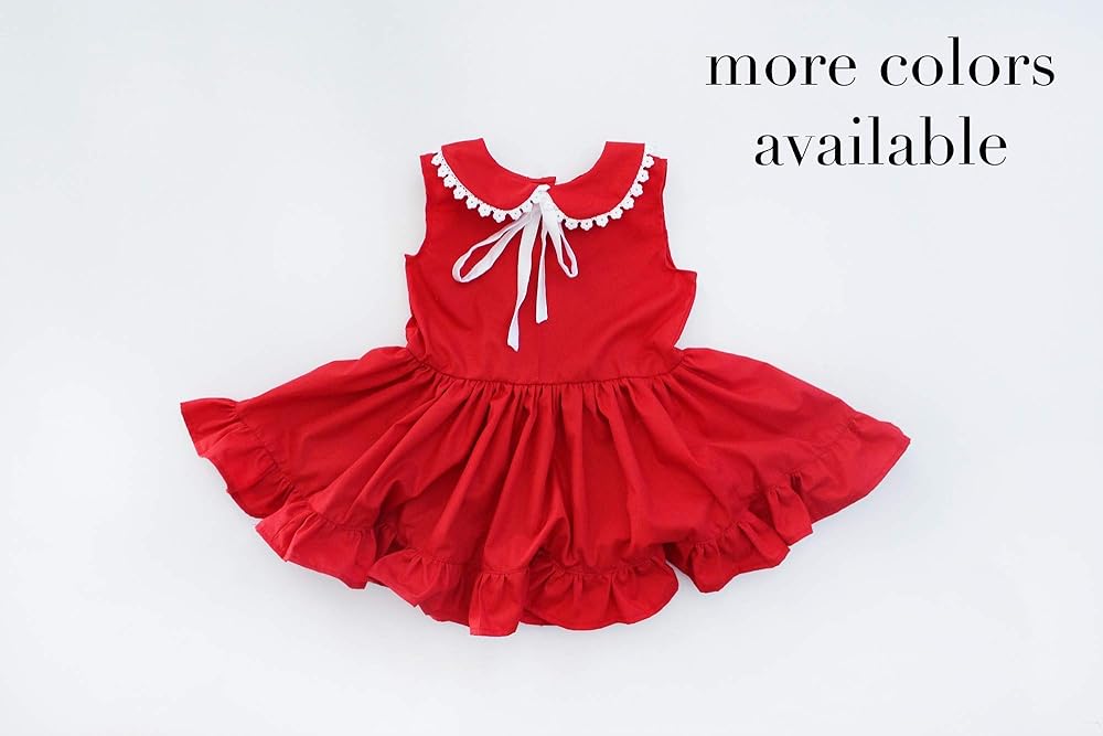 ladies red pinafore dress