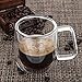 VARANO Double Wall Insulated Espresso Mug With Handle-Crystal Clear Cup For Tea, Coffee, Milk or Cold Drinks- Heat Resistant Layered Borosilicate Glass- Great Gift Thermal Mug