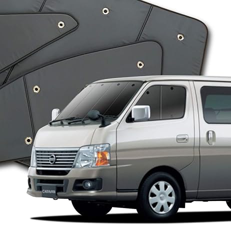 Amazon 01s B005 Fu 日本製 キャラバン E25系 カーテンいらず遮光防水プライバシーサンシェード フロント用 車中泊 仮眠 盗難防止 燃費向上 車中泊グッズ アウトドア カーフィルム サンシェード 車 バイク