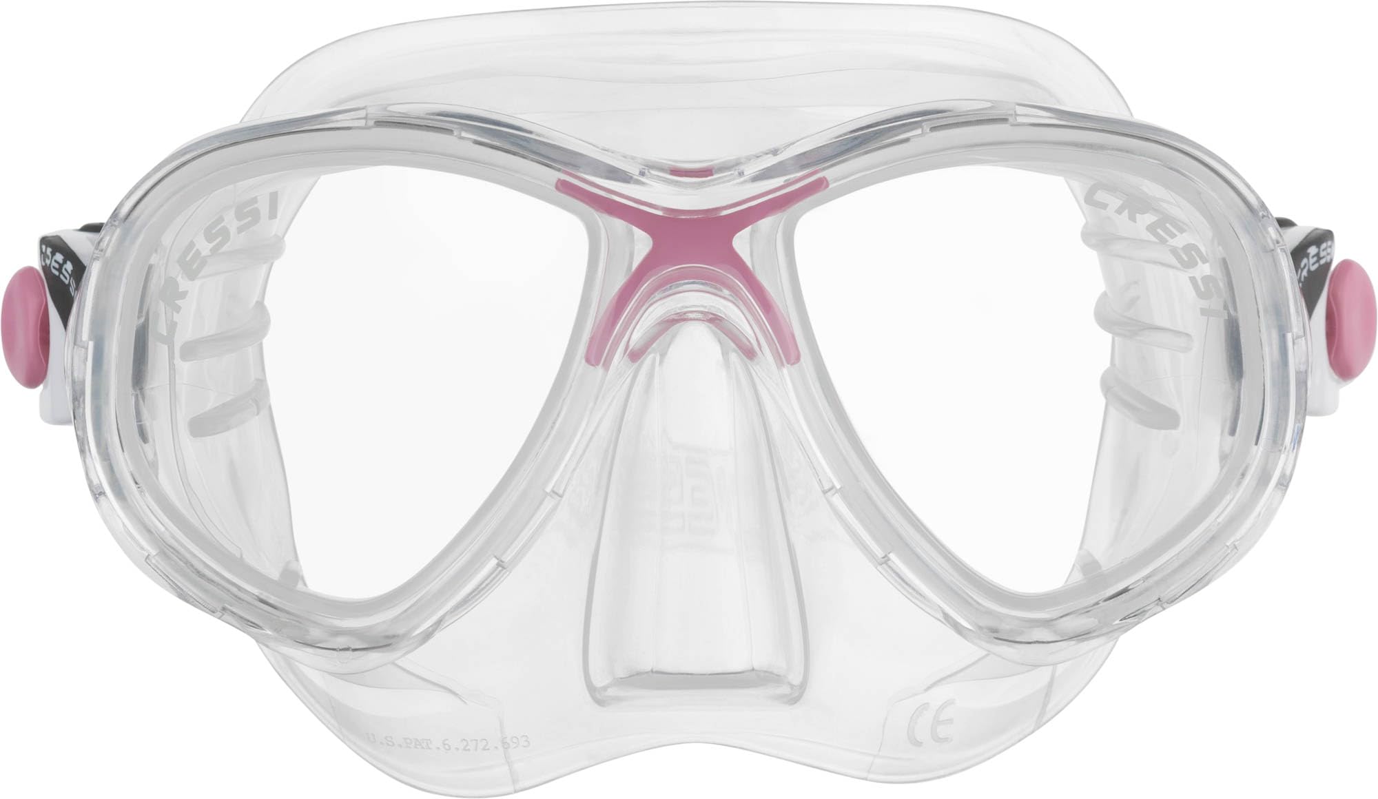 Cressi Kids Marea Jr Scuba Diving and Snorkeling Junior Mask - Transparent/Pink