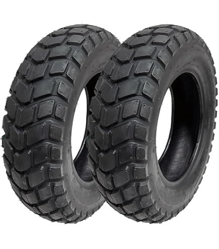 Set Of 2 Tubeless ATV Tires – 90/65-8 Front & 130/50-8 Rear For Electric Scooter / UTV (Dirt Tread) 2 thumbnail image