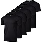 5 Pack Boys' Dry Fit T Shirts Athletic Short Sleeve Tees Kids Teens | Sizes 4-16, Youth, Moisture Wicking, Golf, Soccer, Basketball, Activewear, Sports, School, Uniform, Baseball