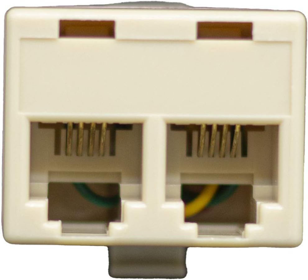 Telephone Distributor with 2 Outlets Cream Phone Splitter BigaMart