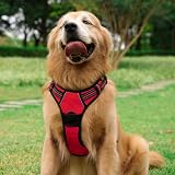 rabbitgoo Large Dog Harness No Pull Reflective Front Back Clip Adjustable XL Red view 9